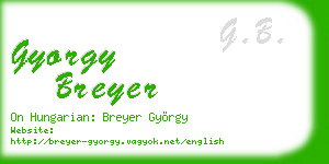 gyorgy breyer business card